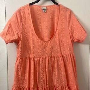 Boxy coral dress NWOT